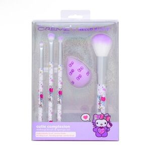 NEW CREME SHOP x Hello Kitty Cutie Complexion Makeup Brush & Sponge Set
